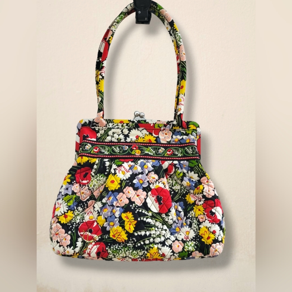 Vera Bradley Purse Alice Poppy Fields Satchel NWOT